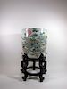 Large 20th Century Porcelain Jardiniere with Stand
