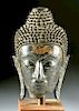 15th C. Thai Ayutthaya Gilded Brass Head of Buddha