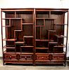 PAIR OF ROSEWOOD CURIO CABINETS, EARLY 20TH C.