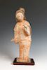 LARGE CHINESE FEMALE IMPERIAL ATTENDANT, HAN DYNASTY