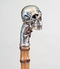 Silver Skull and Crossbone Cane