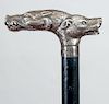 Silver Dog and Boar Dress Cane