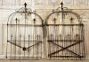 A LOT OF TWO WROUGHT IRON GARDEN GATES C.1900