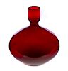 Ruby Red 10 Inch Art Glass Vase