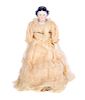 15 Inch Antique Molded Hair  China Head Doll