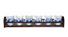 6 Pcs Blue and White Spice Set with Rack