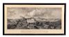 German 1800s Panorama of the Rhine Valley Lithograph