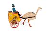 Lehmann Ostrich and Driver Tin Wind Up Toy