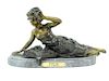 After A.Moreau "Water Girl" Bronze Sculpture