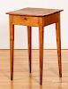 New England tiger maple one-drawer stand