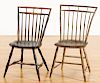 Two birdcage Windsor chairs