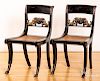 Pair of New York Federal cane seat side chairs