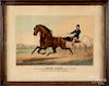 Two Currier and Ives horse and sulky lithographs