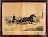 Three horse related color lithographs