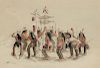 CATLIN SNOW SHOE DANCE HAND COLORED LITHO NO. 14