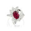 A 1.57-Carat Unheated Ruby and Diamond Ring