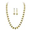 A High Karat Gold Indian Necklace and Earrings Set