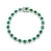 Orianne Fine Emerald and Diamond Tennis Bracelet