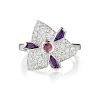 Cartier Caresse D'Orchidee Amethyst and Diamond Ring