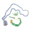 A Group of Antique Jade and Chalcedony Jewelry