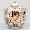 Worcester Porcelain Crested Sugar Bowl and Cover in an 'Imari' Pattern