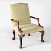 George III Carved Mahogany Library Chair