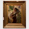 Atrributed to Edwin Harris (1855-1906): Gypsie Guitar Player