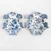 Pair of Dutch Delft Blue and White Pickle Dishes