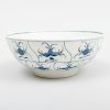 Worcester Porcelain Blue and White Punch Bowl