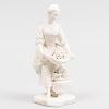 Sèvres White Biscuit Porcelain Figure of a Maiden