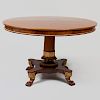 Italian Neoclassical Mahogany and Parcel-Gilt Center Table