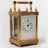 French Brass and Enamel Carriage Clock