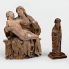 Two Continental Carved Wood Figural Artifacts