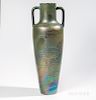 Clement Massier Monumental Handled Vase