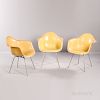 Three Ray and Charles Eames for Herman Miller Shell Armchairs