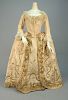 METALLIC EMBROIDERED and SEQUINED GOWN, FRENCH, 1774 - 1793.