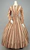 PRINTED COTTON DAY DRESS, AMERICAN, 1864 - 1866.