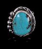 Verdy Jake Navajo Sterling Number 8 Turquoise Ring