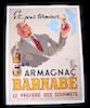 1946 Armagnac Barnabe D'Amour Liquor Ad. Poster