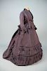 SILK AFTERNOON DRESS, FRENCH, 1870 - 1871.