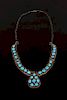 Signed Navajo Sterling Silver & Turquoise Necklace