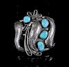 Navajo Silver and Sleeping Beauty Turquoise Cuff