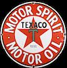 Texaco Motor Oil Porcelain Enamel Advertising Sign