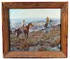 Charlie Russell 'Toll Collectors' Framed Print