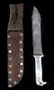 WWII Eagle Head Trench Fighting Knife with Sheath