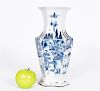 Chinese Blue & White Baluster Vase, Landscape