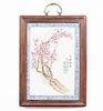 Chinese Porcelain Cherry Blossom Wall Plaque