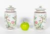 Pair, Chinese Export Lidded Porcelain Urns