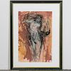 Gail Foster, Large Abstracted Nude, MM on Paper