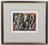 Henry Moore Lithograph "Four Ideas for Sculpture"